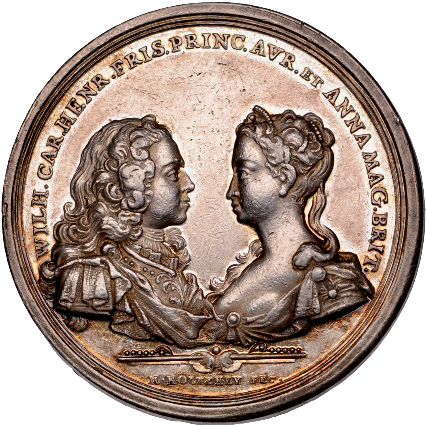 1747 Appointment of William of Orange as Stadtholder 45mm silver medal MI 627/314 Rare