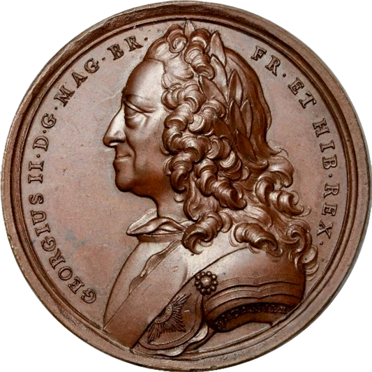 1750 The State of England 55mm bronze medal by Dassier E630 MI 658/363