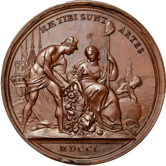 1750 The State of England 55mm bronze medal by Dassier E630 MI 658/363