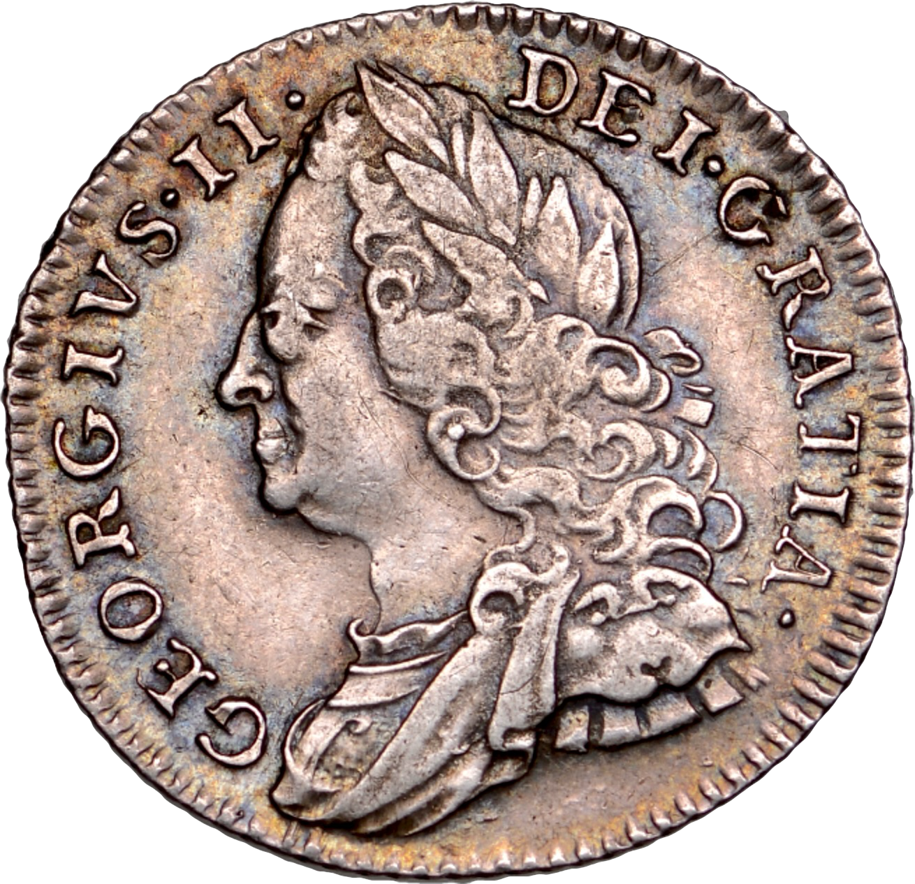 1758 Sixpence Old head Plain in angles S3711 ESC 1763 GEF