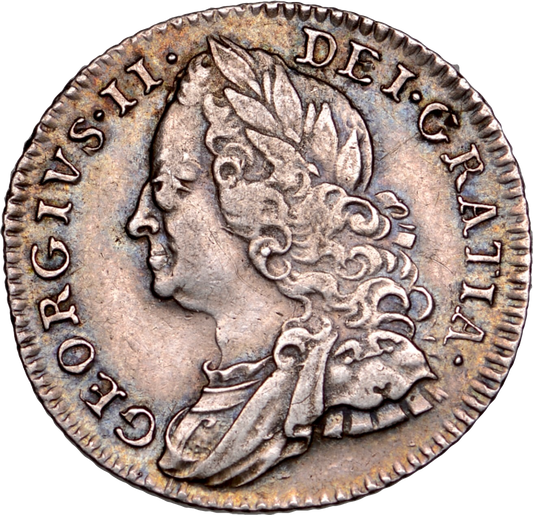 1758 Sixpence Old head Plain in angles S3711 ESC 1763 GEF
