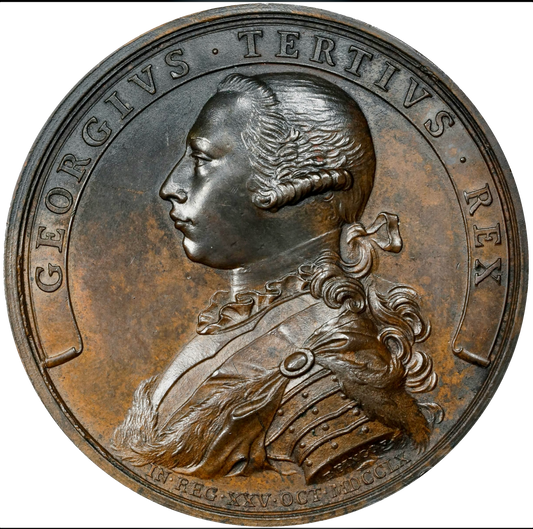 1760 George III Accession bronze medal by T Pingo BHM 1 E682