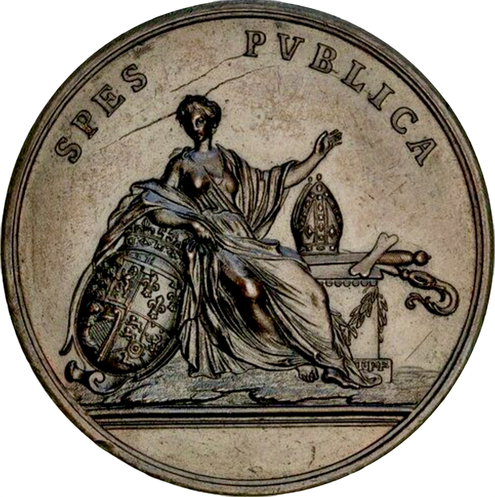 1765 Prince Frederick, Duke of York and Albany 43mm copper medal by T Pingo BHM 90