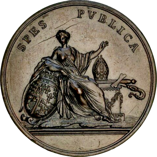 1765 Prince Frederick, Duke of York and Albany 43mm copper medal by T Pingo BHM 90