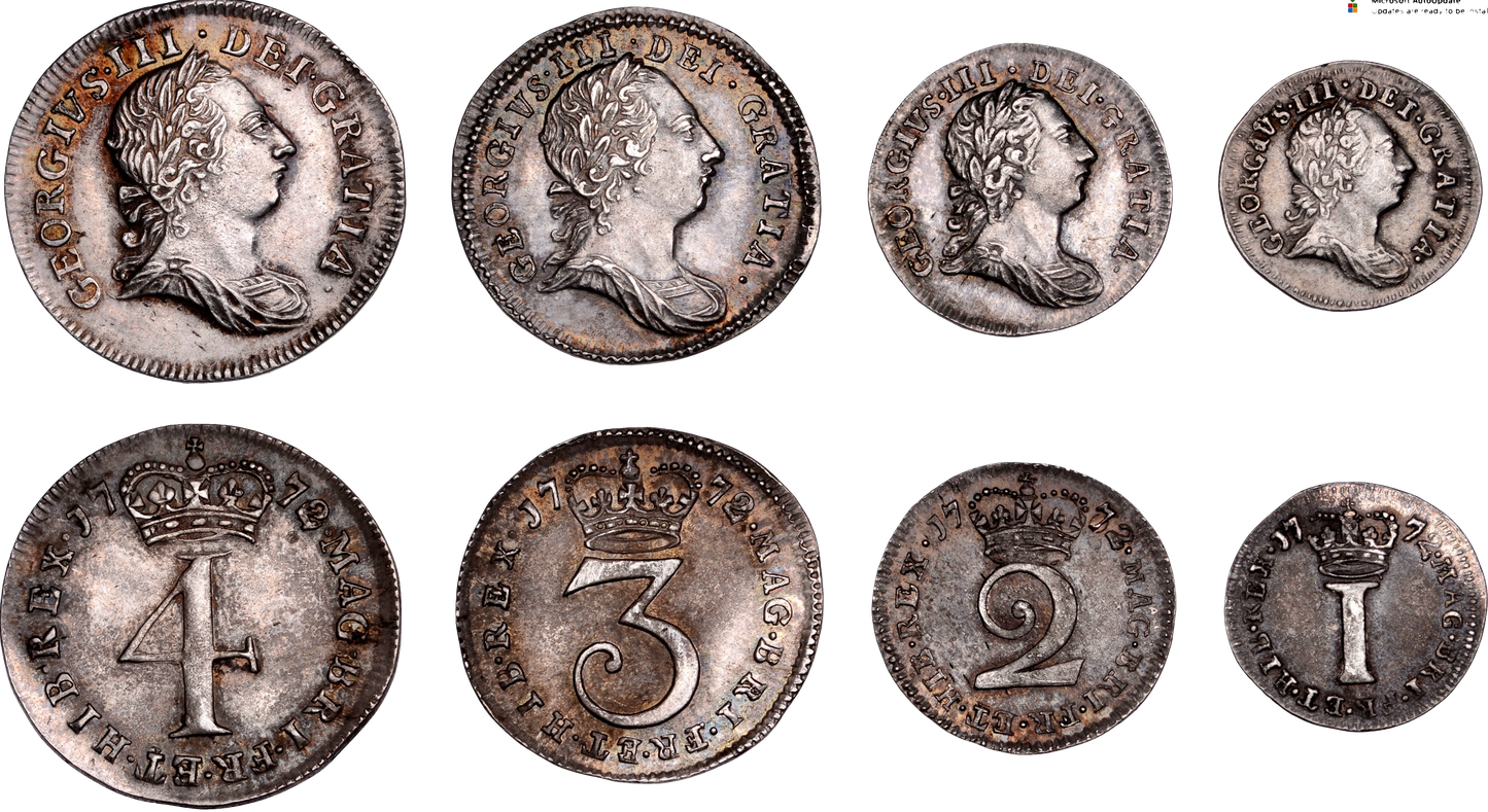 1772 Maundy set S3762 ESC 2233 Scarce