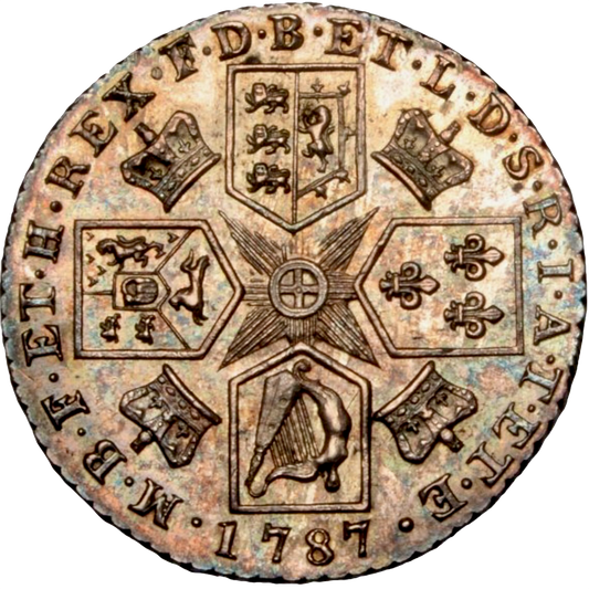 1787 Shilling S3746 ESC 2129 With semee of hearts AUNC