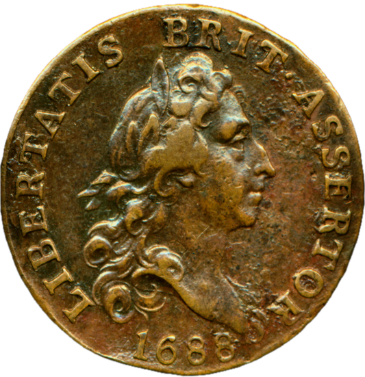 1788 Centenary of the Glorious Revolution 23.5mm uniface bronze medal Very rare (Copy)