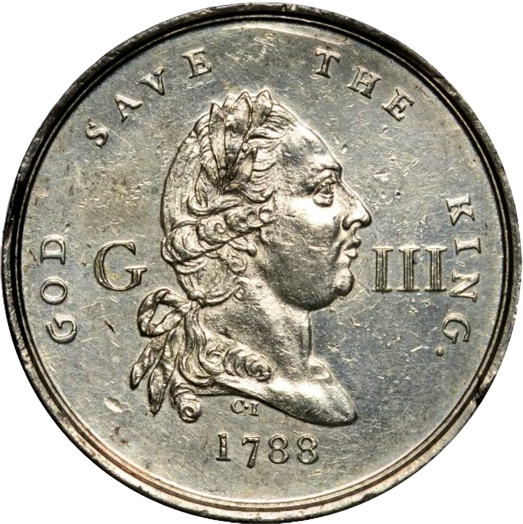 1789 George III Recovery of health 33mm silver medal BHM 294 D&H Middlesex 176