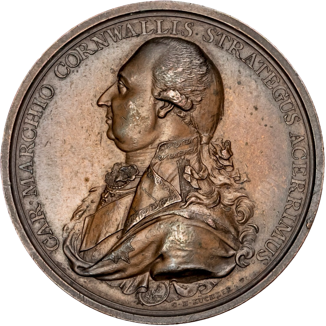 1793 Defeat of Sultan Tippoo 48mm copper medal by C.H. Küchler BHM 363 E845