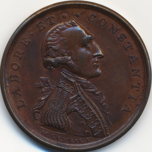 1797 Major Clade Martin 34mm copper medal BHM 424 RR