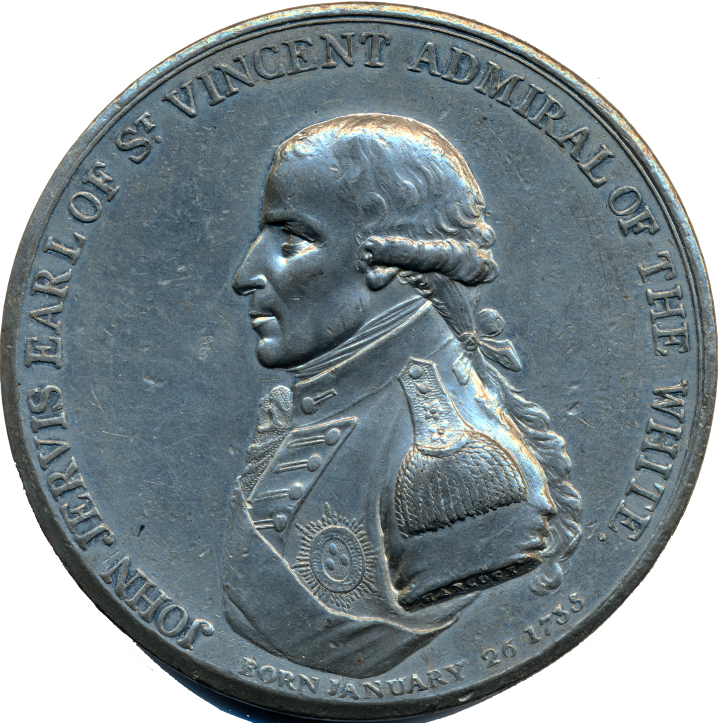 1797 Battle of Cape St Vincent 48mm white metal medal by JG Hancock BHM 435 E881 RR