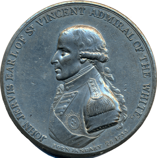 1797 Battle of Cape St Vincent 48mm white metal medal by JG Hancock BHM 435 E881 RR