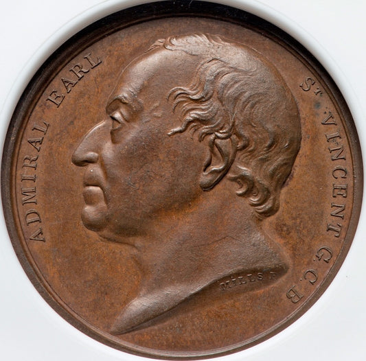 1797 Battle of Cape St Vincent 41mm copper medal BHM 438 E882 MS 63 BN