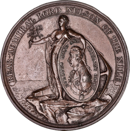 1798 Battle of the Nile Davison's 47mm bronze medal BHM 447 E890