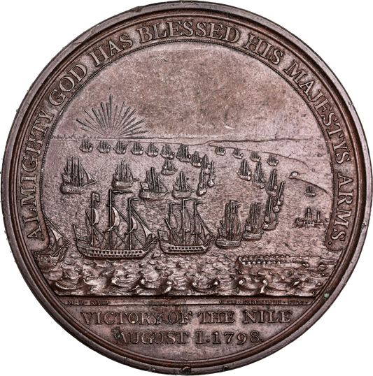 1798 Battle of the Nile Davison's 47mm bronze medal BHM 447 E890