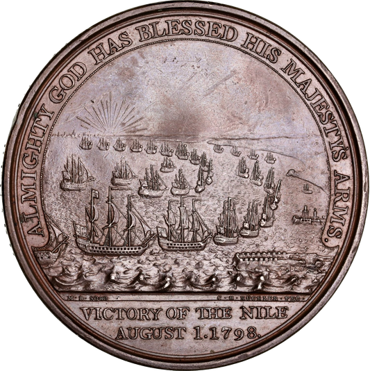 1798 Battle of the Nile Davison's 47mm bronze medal BHM 447 E890