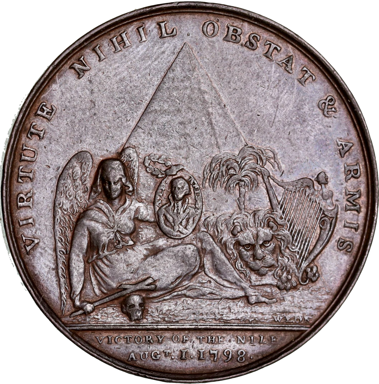 1798 Battle of the Nile Triumphal Entry Of Ferdinand Iv into Rome 38mm bronze medal BHM 450 E892