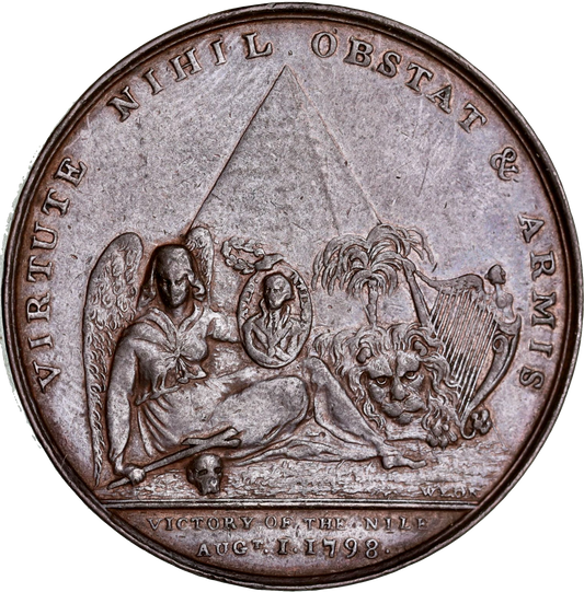 1798 Battle of the Nile Triumphal Entry Of Ferdinand Iv into Rome 38mm bronze medal BHM 450 E892