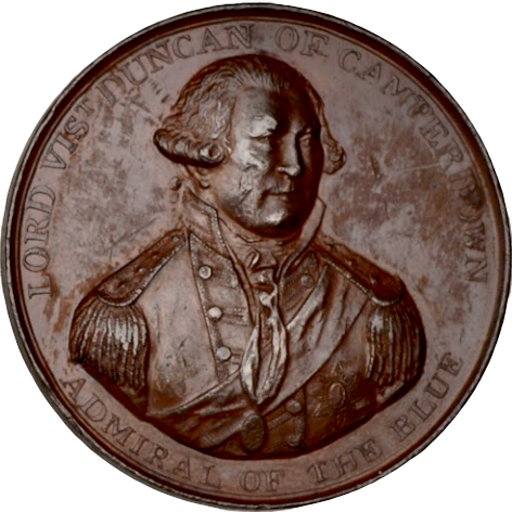 1797 Battle of Camperdown 38mm copper medal by T Wyon BHM 428 E887