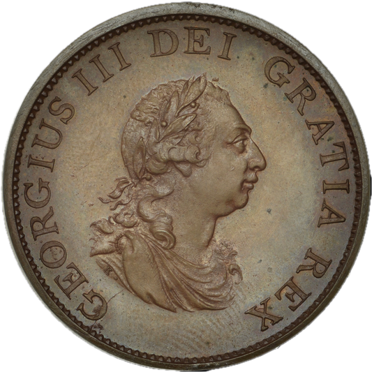 1799 pattern halfpenny in bronzed copper (Restrike) BMC 1260 [KH23] Very scarce