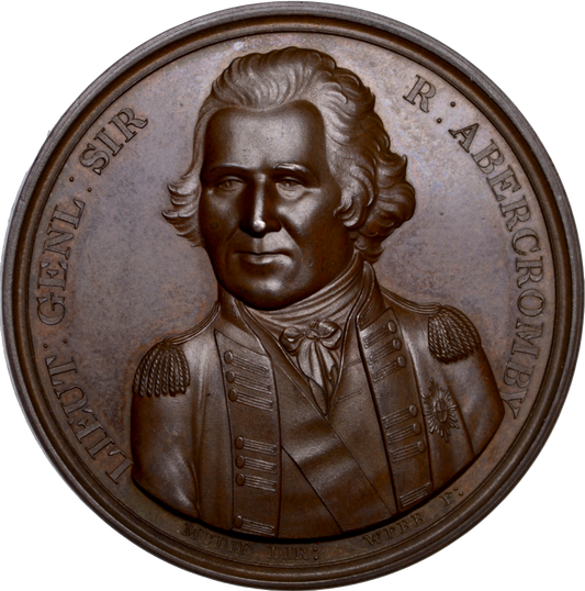 1801 Lord Abercrombie, Arrival of the English Army in Egypt 40mm copper medal BHM 504 E929