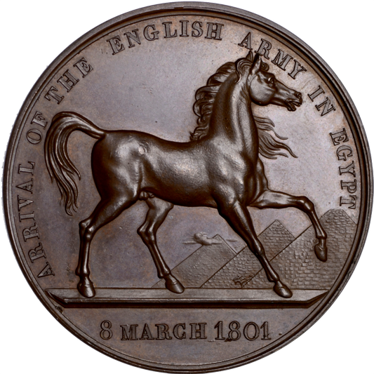 1801 Lord Abercrombie, Arrival of the English Army in Egypt 40mm copper medal BHM 504 E929