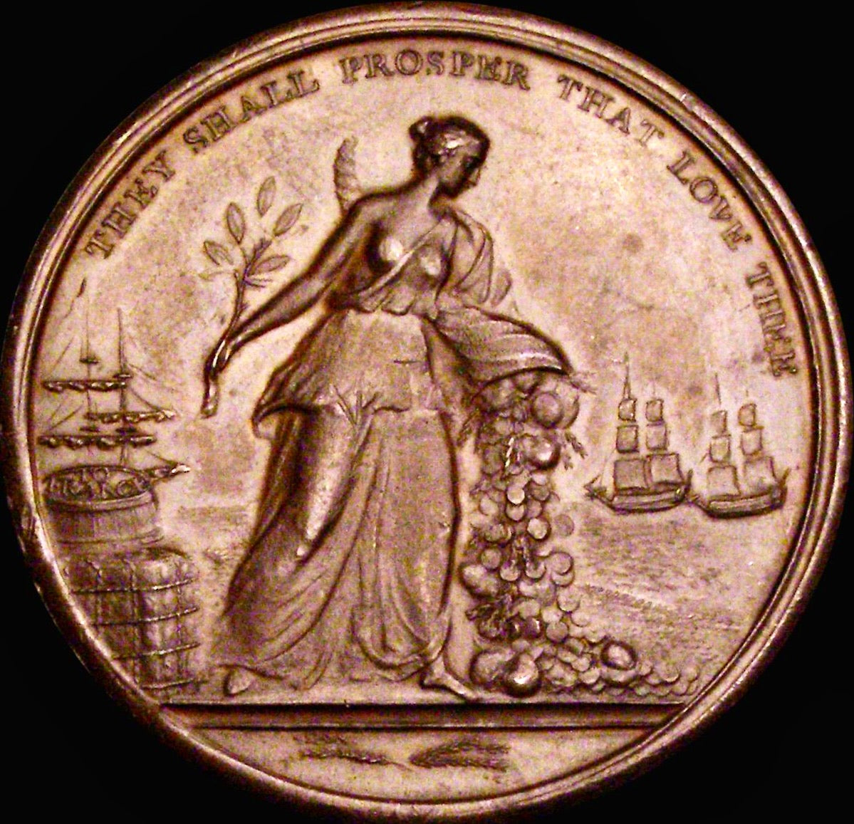 1801 Preliminaries for Peace 38mm copper medal BHM 516 E935