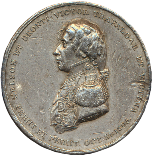 1805 Battle of Trafalgar and Death of Nelson 45.5mm Turton's medal in pewter BHM 586 E961