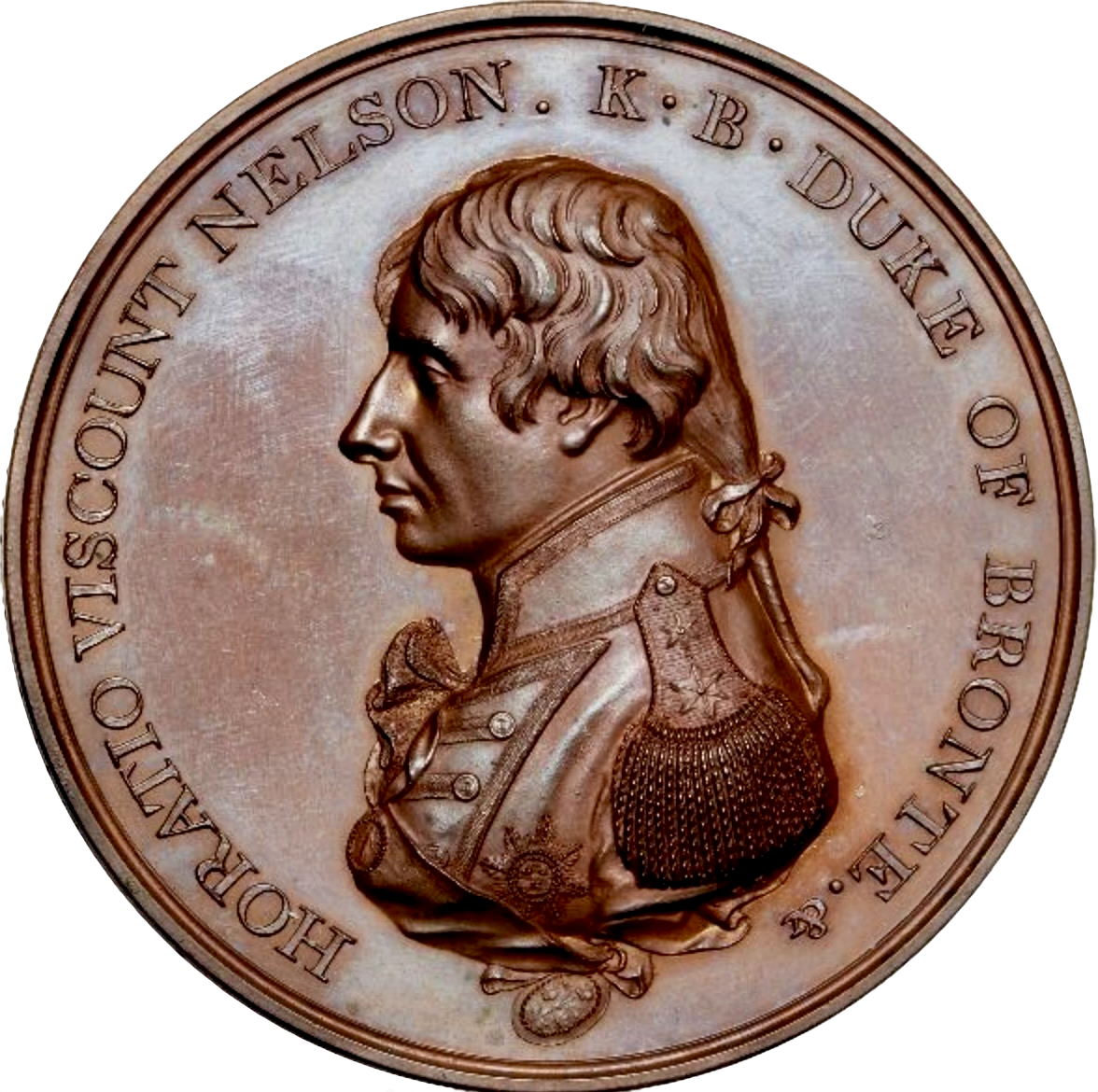 1805 Boulton's Battle Of Trafalgar bronze medal 48mm in original copper shells BHM 584 E960