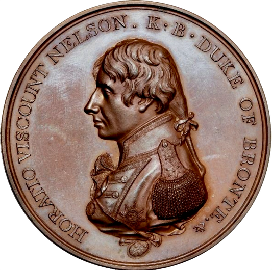 1805 Boulton's Battle Of Trafalgar bronze medal 48mm in original copper shells BHM 584 E960