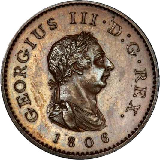 1806 Farthing pattern proof in copper S3782 BMC 1363 KF13 PF64 Scarce