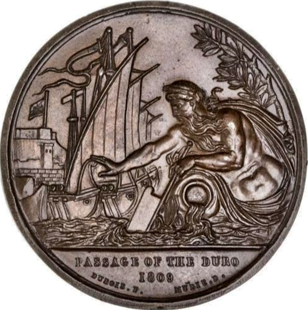 1809 Passage of the Douro 41mm bronze medal BHM 671 E997