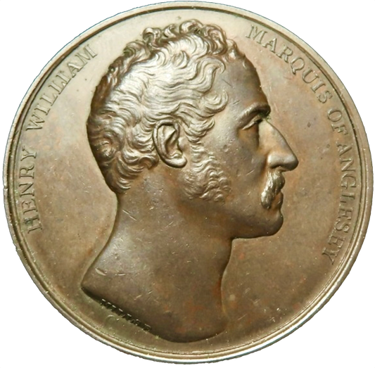 1815 Charge of the British at Waterloo 41mm bronze medal BHM 859 E1069