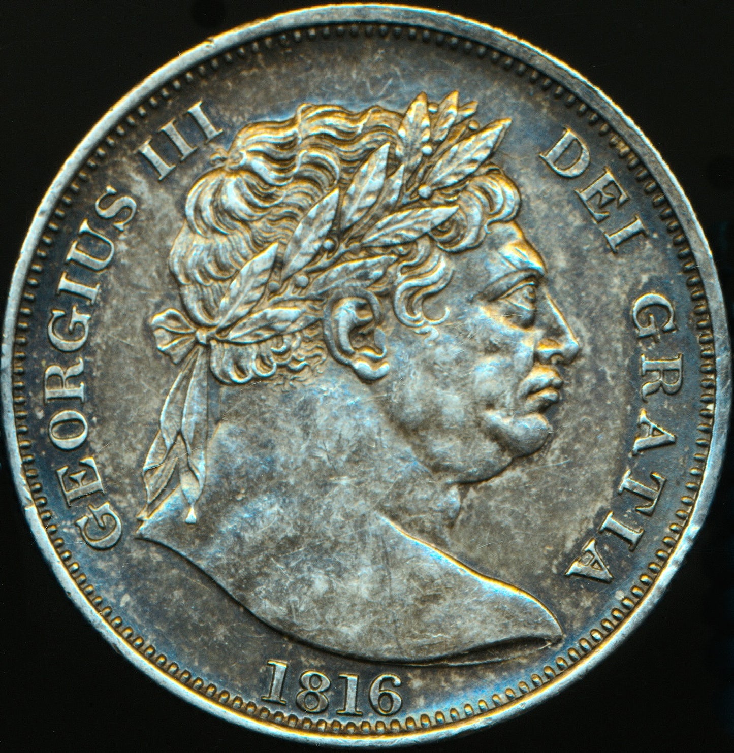 1816 Halfcrown Large head S3788 ESC 2086 EF