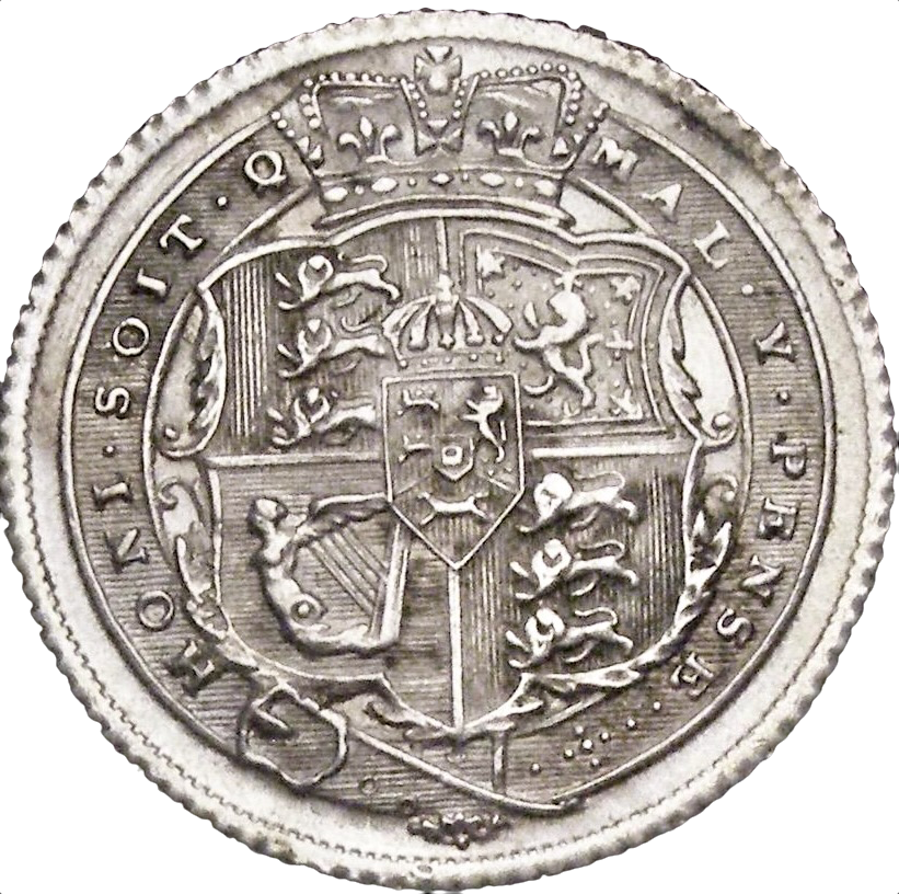 1817 Sixpence Second bust S3791 ESC 2195 UNC