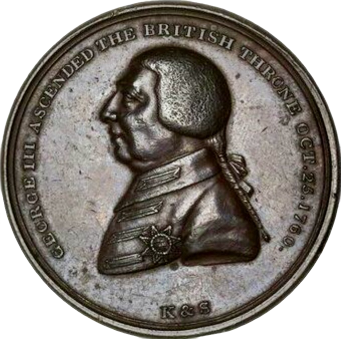 1820 Death of George III 40mm copper medal by Kempson and Son BHM 1002 Rare