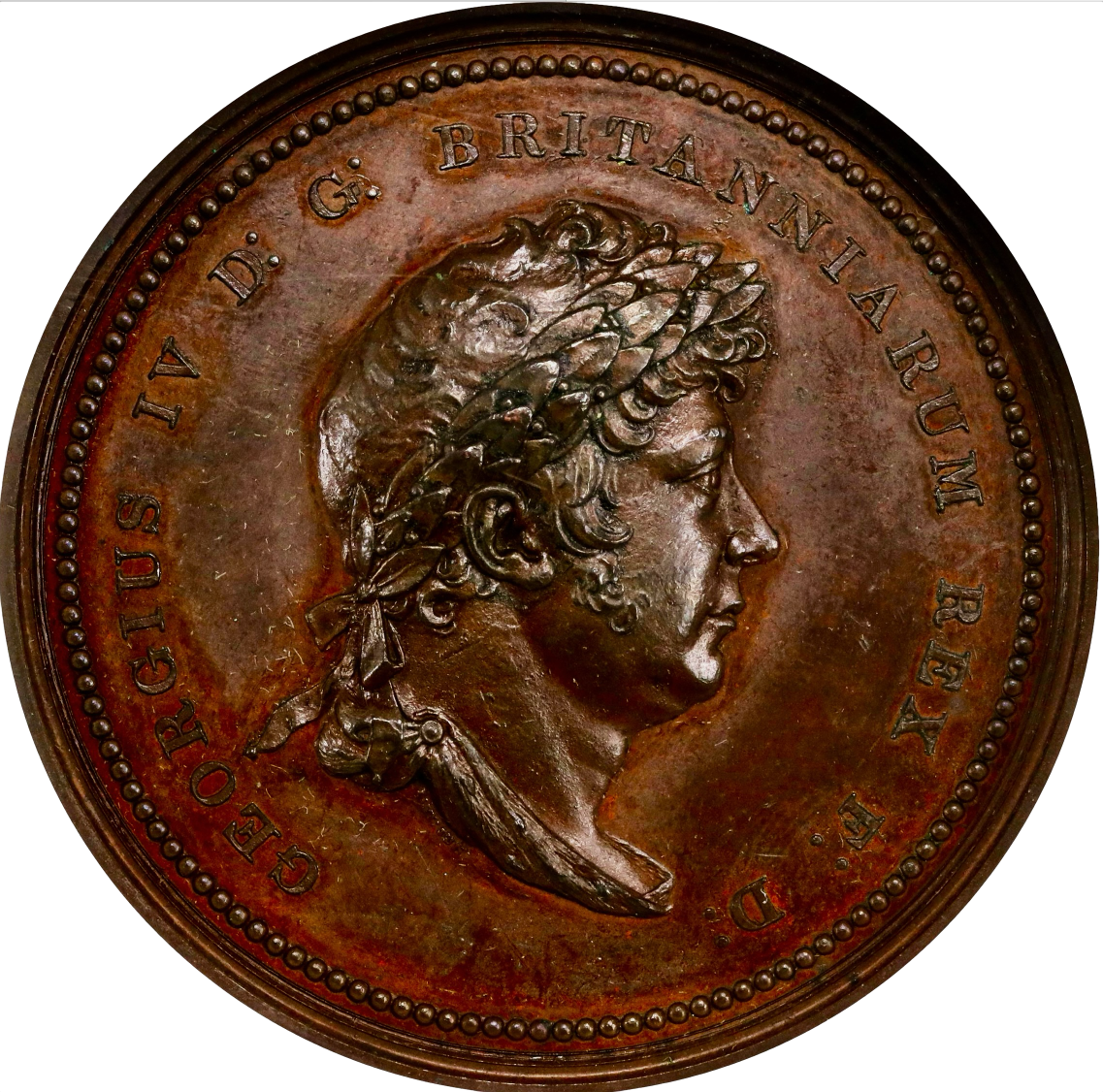 1821 Coronation bronze medal E1144 BHM 1101 MS63BN