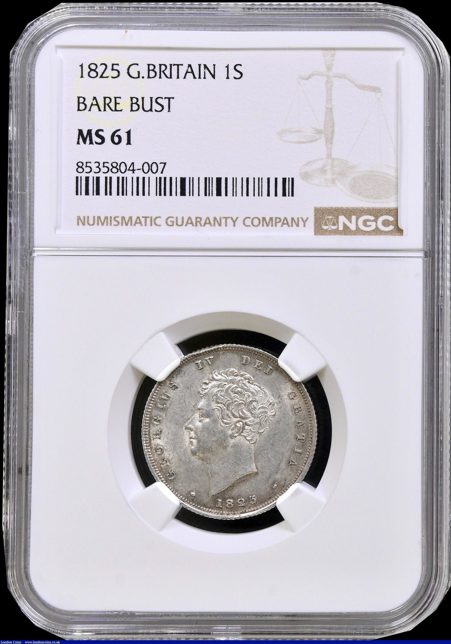 1825 Shilling S3812 ESC 2405 UNC MS61