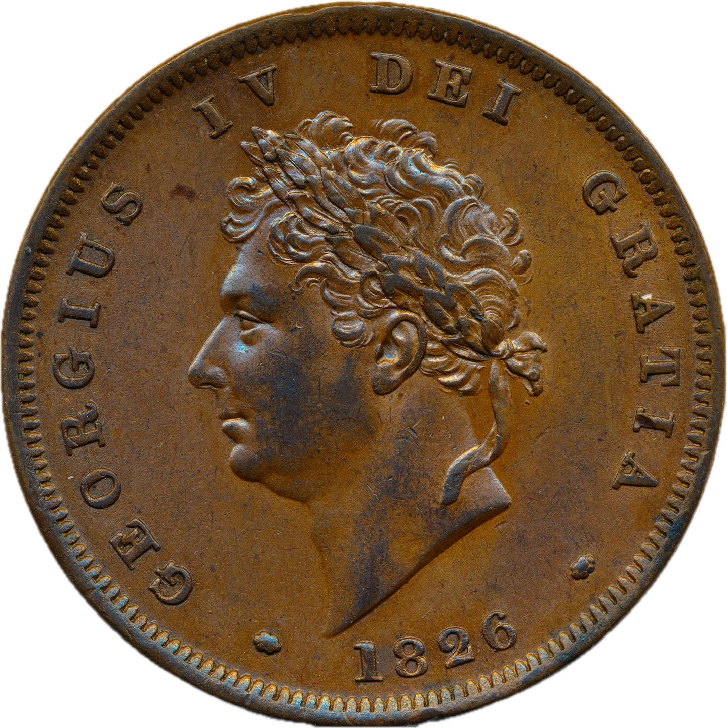 1826 Penny Thin central line S3823 BMC 1425 Scarce GEF