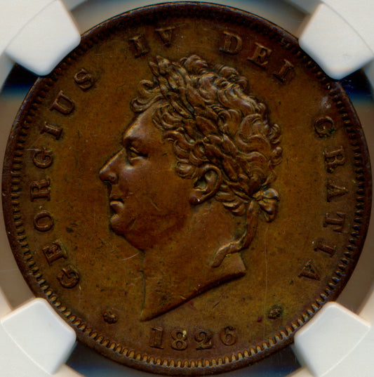 1826 Penny S3823 BMC 1427 Thick central line Reverse C Very scarce AU 58 BN