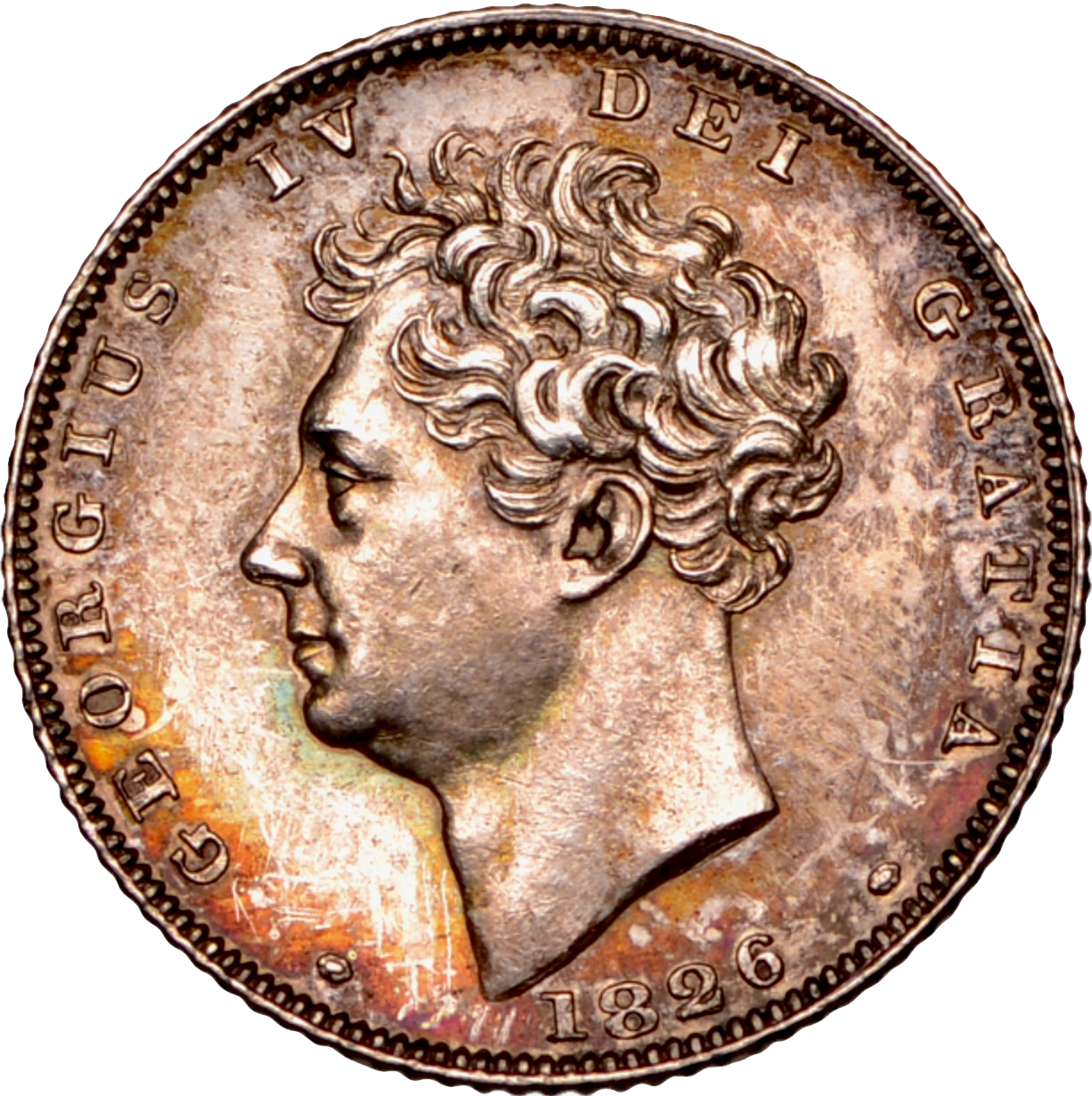1826 Sixpence Laureate head S3815 ESC 2433 AUNC