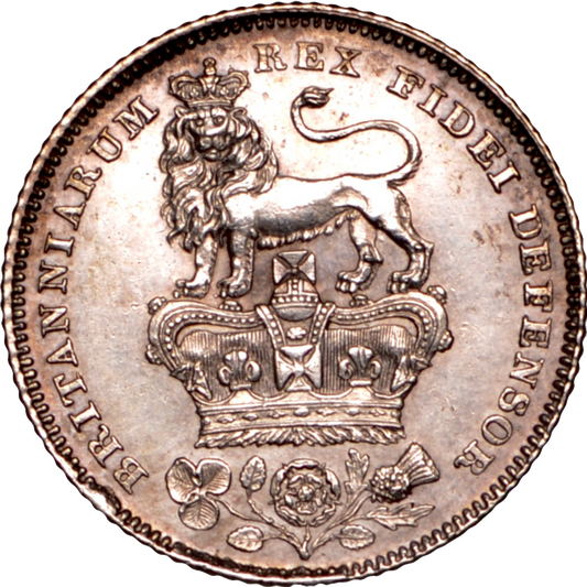 1826 Sixpence Laureate head S3815 ESC 2433 AUNC