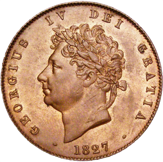 1827 Halfpenny S3824 BMC 1438 UNC