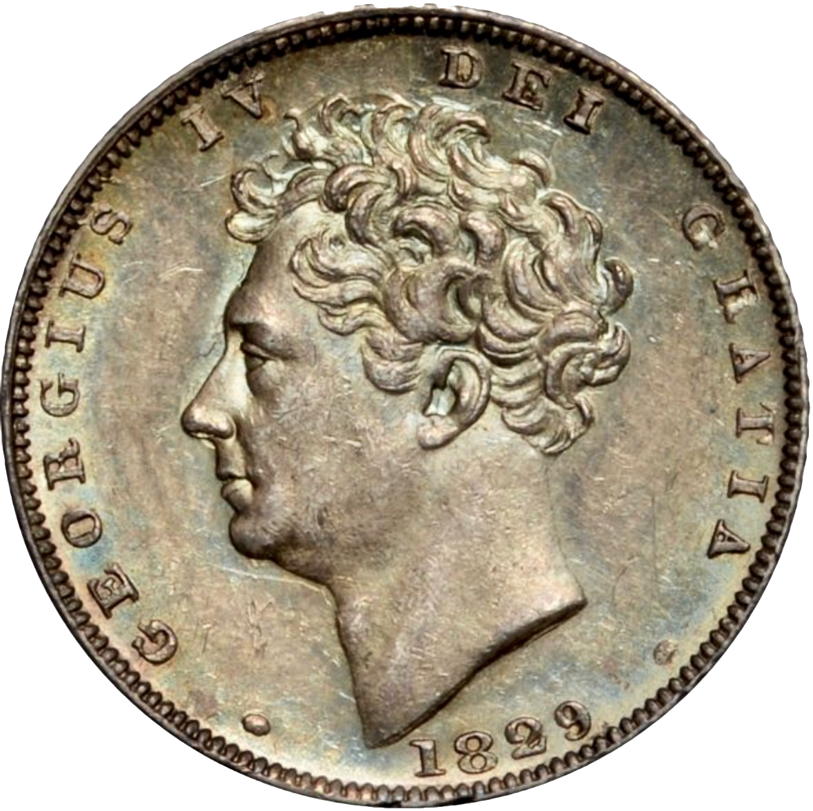 1829 Sixpence Bare head S3815 ESC 2439 UNC