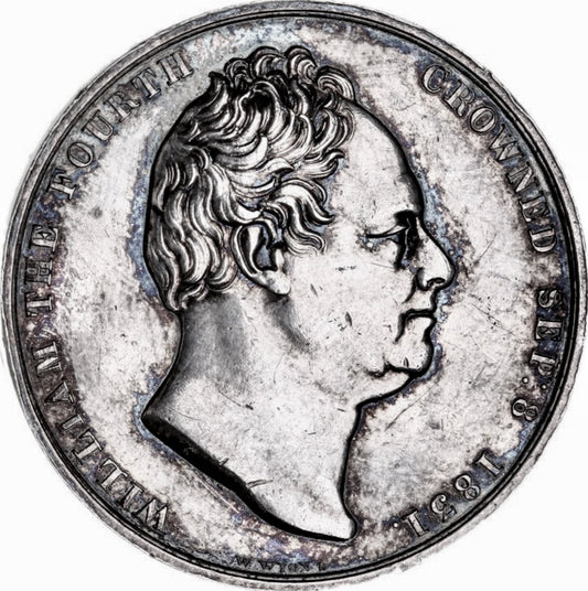 1831 Coronation of William IV 33mm silver medal E1251 BHM 1475