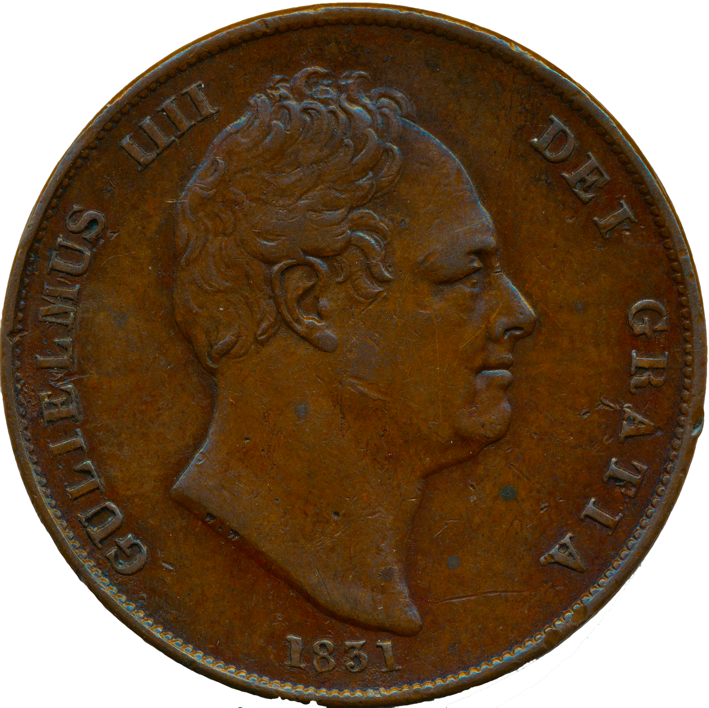 1831 Penny W.W S3846 BMC 1458* Extremely rare GVF/EF