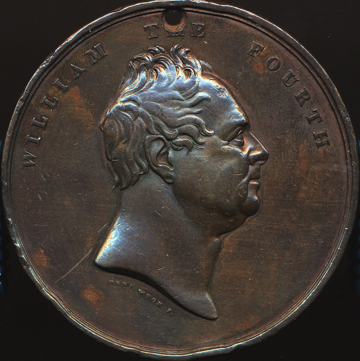 1831 Opening of London Bridge 51mm bronze medal by B Wyon BHM 1544