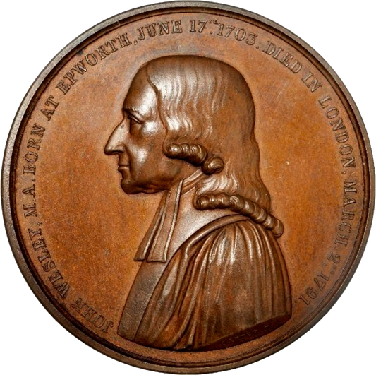 1839 Centenary of Wesleyan Methodism 65mm copper medal BHM 1895 E 1329a Very rare MS64BN