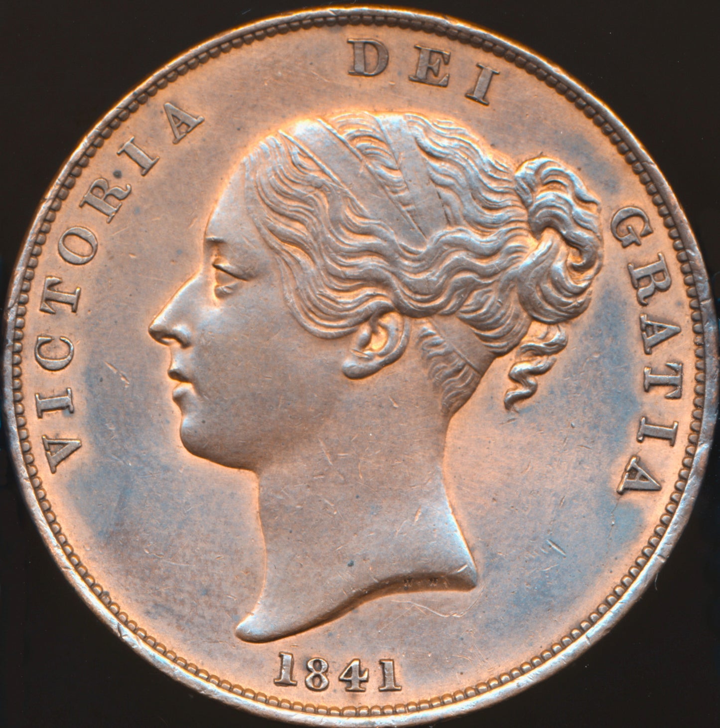 1841 Penny S3948 BMC 1484 No colon after REG AUNC