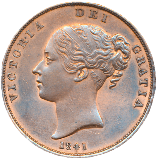 1841 Penny S3948 BMC 1484 No colon after REG AUNC